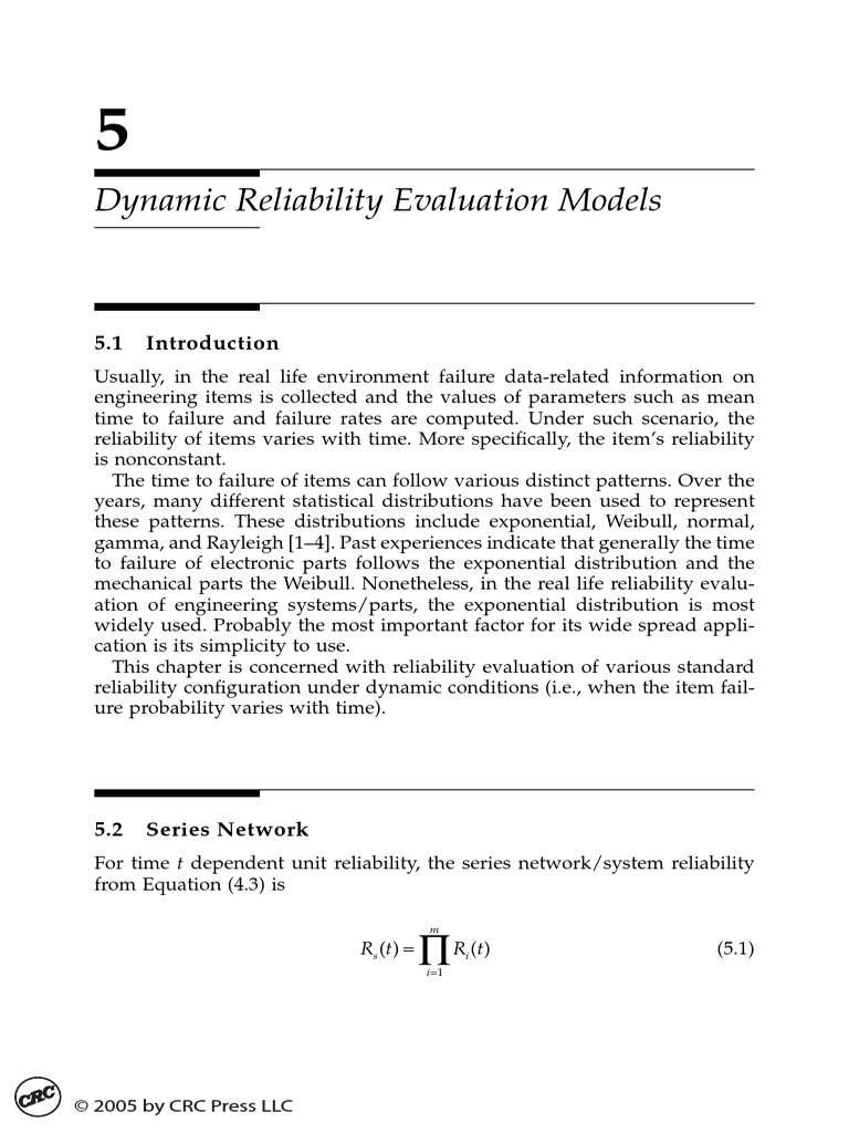 Dynamic Reliability Evaluation Models | PDF | Reliability Engineering ...