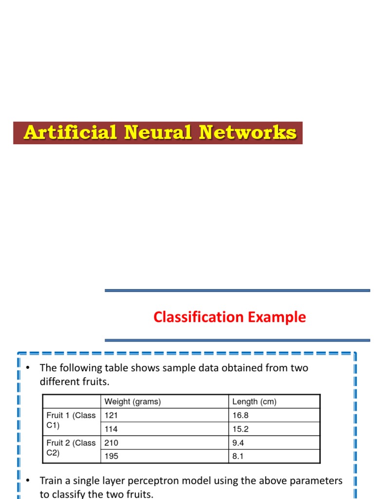 Single Layer Perceptron Classification Guide | PDF | Algorithms And ...