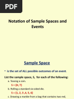 Notation of Sample Spaces and Events