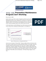 Why Your Preventive Maintenance Program Isn’t Working
