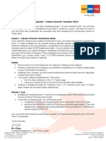 Year 11 Update - Subject-Specific Transition Work