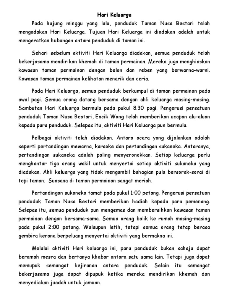 Karangan Keluarga Pdf