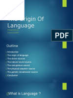 The Origin of Language: Presented By: Sadiq Mazari