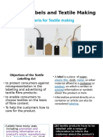 Role of Labels and Textile Making