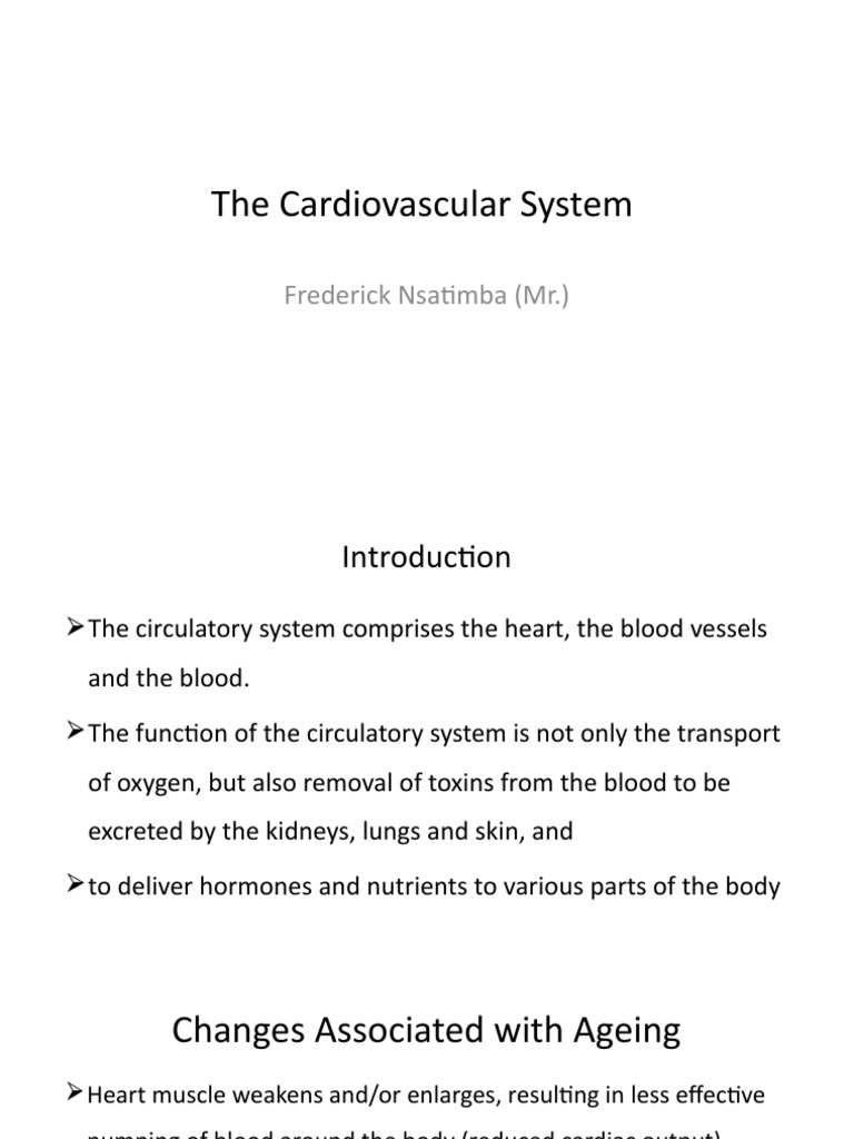 Changes Associated With Ageing The Cardiovascular System | PDF ...