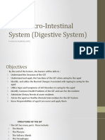 Changes Associated With Ageing The Gastro-Intestinal System (Digestive System)