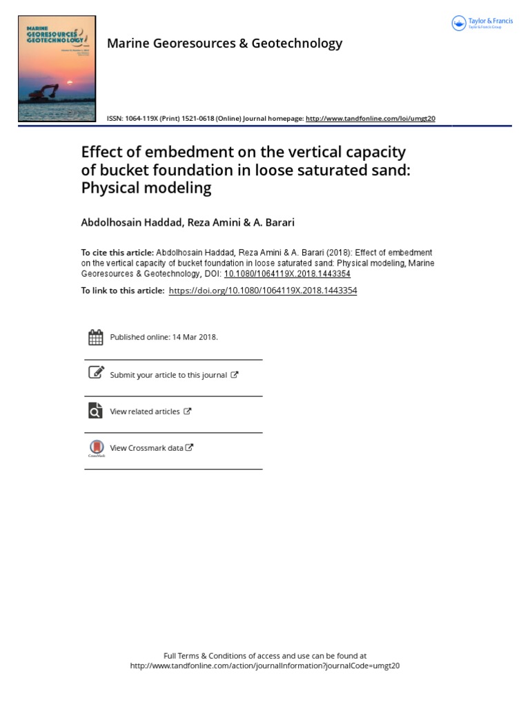 Effect of Embedment On The Vertical Capacity of Bucket Foundation in ...