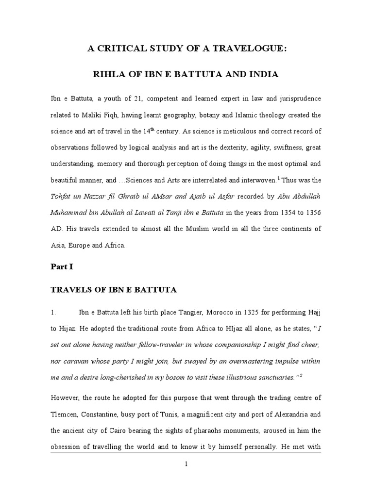 Ibn Battuta's Rihla: Travels in India | PDF | East Africa | Mecca