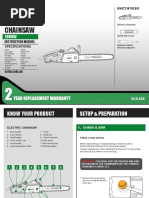 Electric Chainsaw: Instruction Manual