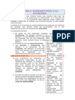 Tema 1 - Introducción A La Economia