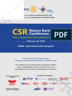 Rotary Karnataka Conference 2020: Rotary: Connecting Communities and Corporates