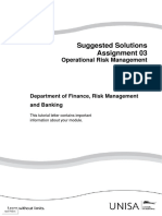 Suggested Solutions Assignment 03: Operational Risk Management