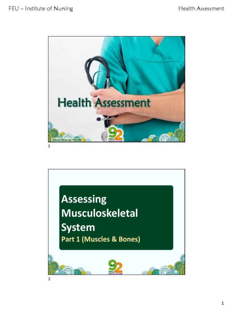 Assessing Musculoskeletal System: Part 1 (Muscles & Bones) | PDF ...
