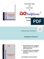 ISO 9001: 2008 Training Kit: Demonstration Slides and Screen Shots For