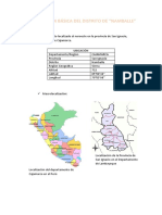 INFORMACIÓN BÁSICA DEL DISTRITO DE Namballe