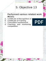 KRA 5: Objective 13: Performed Various Related Work Movs