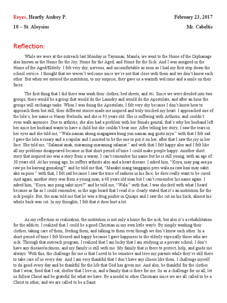 CL - Reflection | PDF