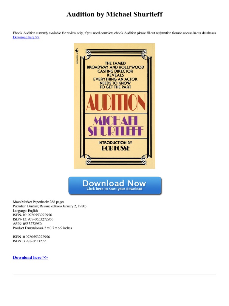 Michael Shurtleff's Audition Guide | PDF