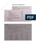 Examen de Passage 2013