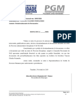 Despacho - Desentranhamento de Documentos - Vanessa Cláudio Fernandes - Processo Nº 2020012365