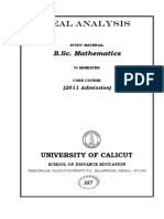 VI Sem Maths Real Analysis