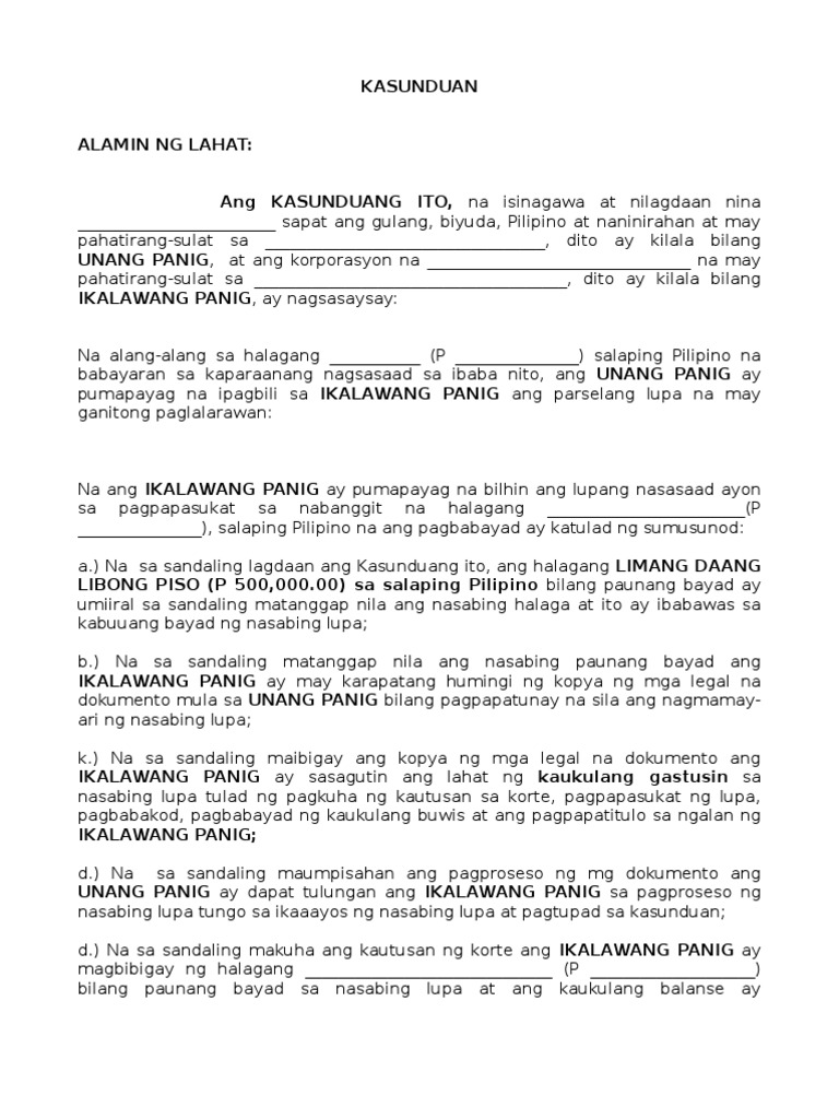 Kasunduan Pdf