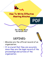 How To Write Effective Meeting Minutes