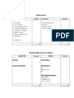 Capital Account Format