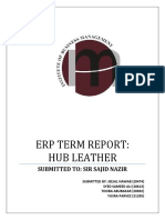 Erp Term Report: Hub Leather: Submitted To: Sir Sajid Nazir