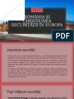 România Și Chestiunea Securității În Europa