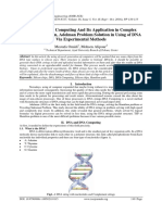 Review of DNA Computing and Its Application in Complex Problems Solvation, Adelman Problem Solution in Using of DNA Via Experimental Methods
