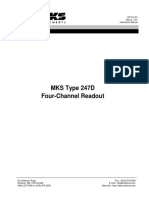 MKS Type 247D Four-Channel Readout: 120714-P1 Rev A, 7/97 Instruction Manual