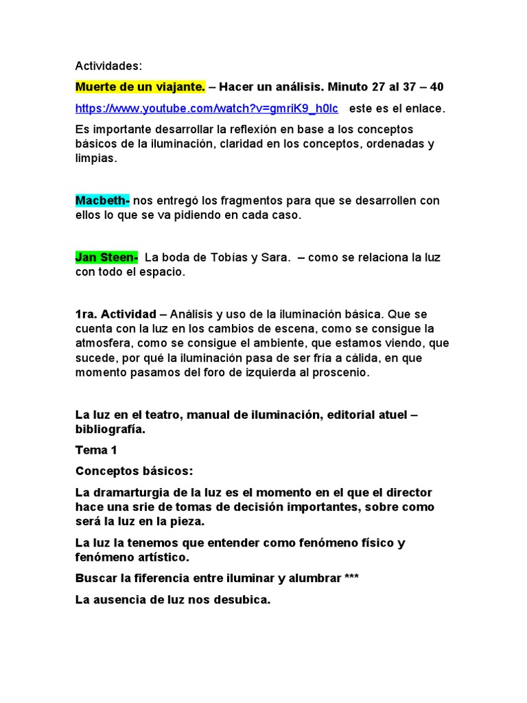 Historia de La Iluminacion Clases | PDF | Diodo emisor de luz | Ligero