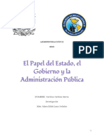 Papel Del Estado, Gobierno y La Administración Pública