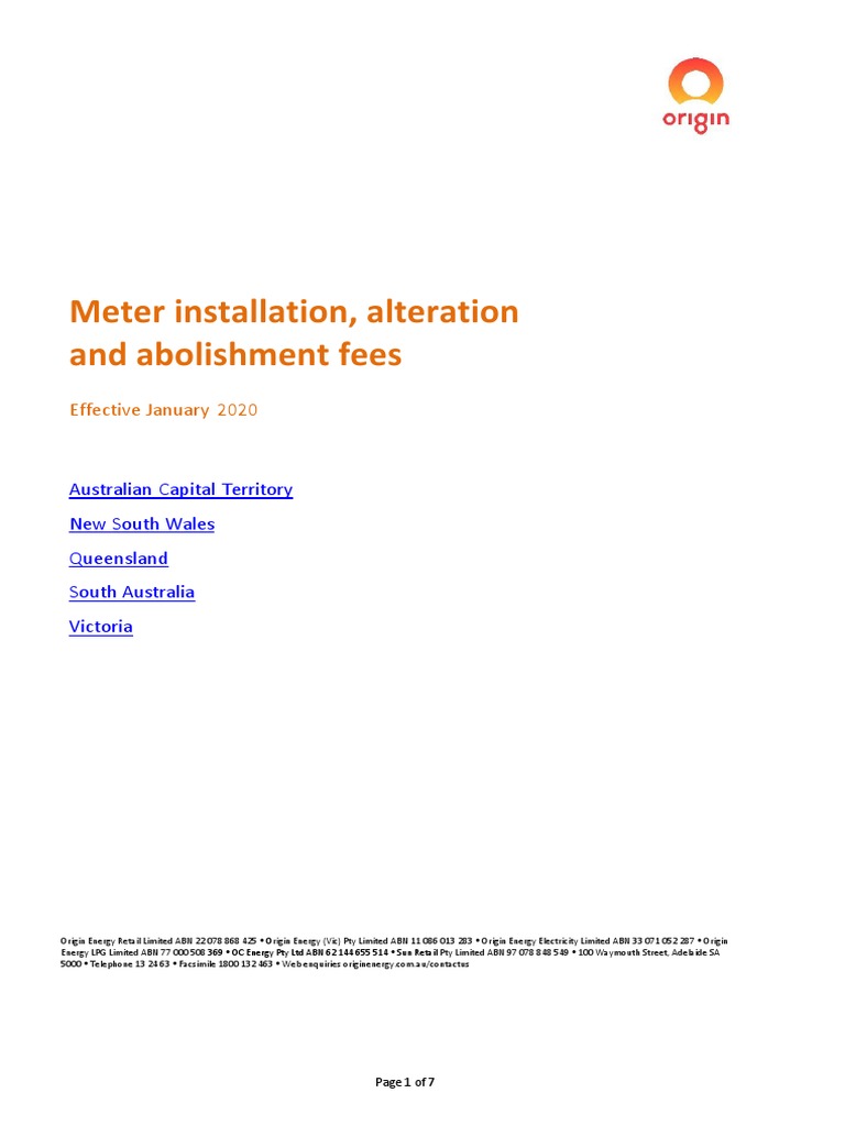 Meter Installation Fees by State | PDF | Power (Physics) | Electricity