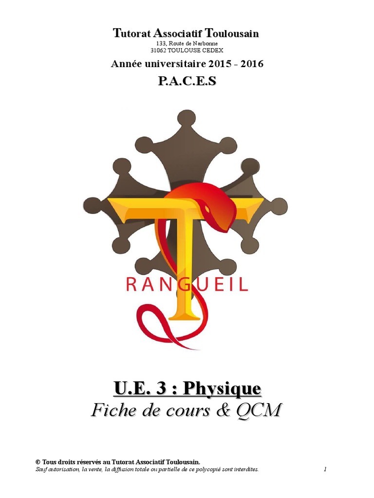 s1 ue3 physique rangueil 2015 2016 pdf noyau atomique proton
