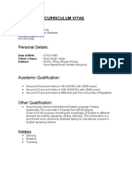 Personal Details:: Curriculum Vitae