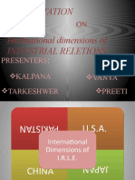 Presentation International Dimensions of Industrial Reletions