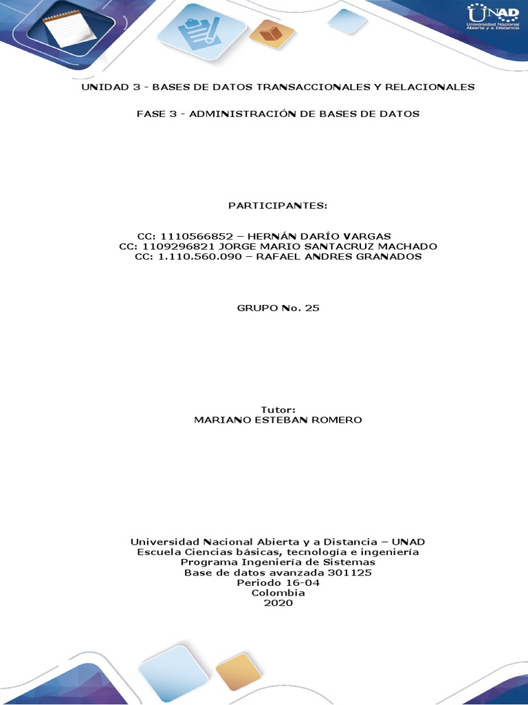 Fase 3 Bases de Datos Avanzadas | PDF | Bases de datos | Recuperación ...
