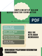 Terapi Komplementer Dalam Keperawatan Komunitas