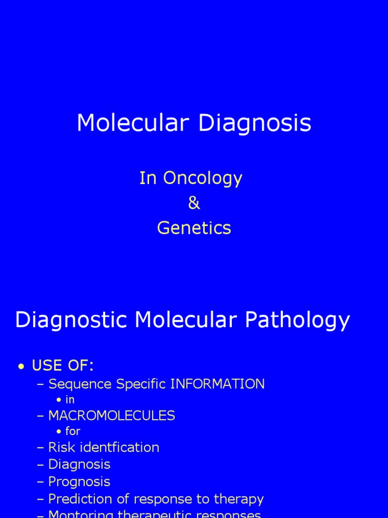 Molecular Diagnostics in Oncology & Genetics | PDF | Fluorescence In ...