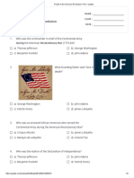 People in The American Revolution Print - Quizizz