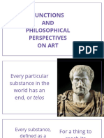 Functions AND Philosophical Perspectives On Art