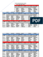 JSPM'S Blossom Public School Class Time Table 2020-21: Monday