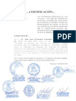 Certificado de Nuestro Que Hacer