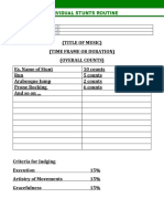Individual Stunts Routine