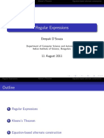 Regular Expressions: Deepak D'Souza