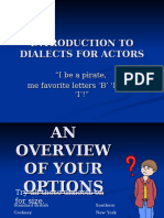 Introduction To Dialects For Actors