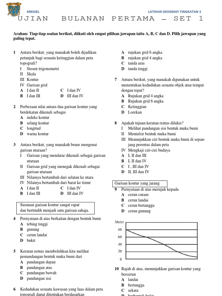 Contoh Soalan Pilihan Jawapan Geografi Tingkatan 3 Aras Rendah  malaykufa