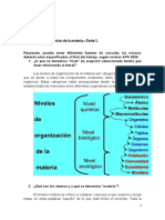 Niveles de Organización de La Materia